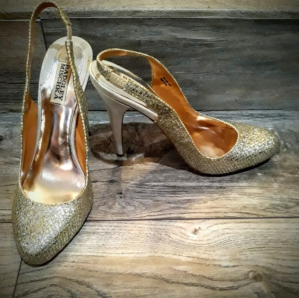 Badgley Mischka Strap Back High Heels
